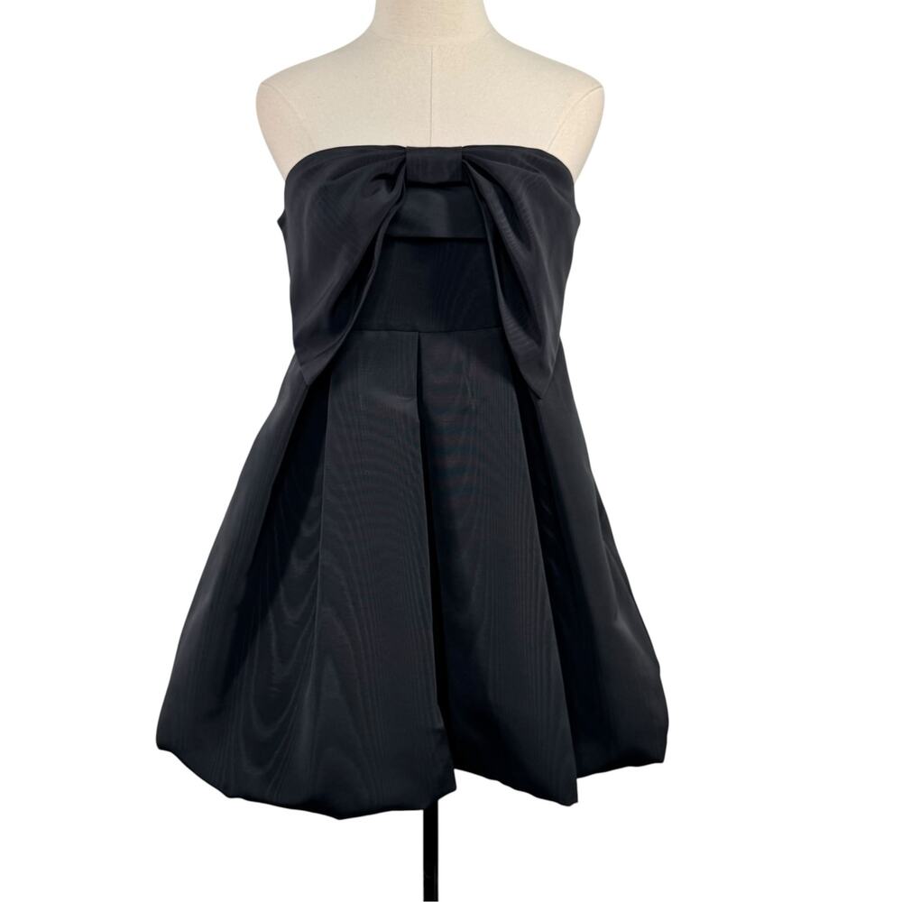 NWT LoveShackFancy Kerrigan Dress Black Mini Bow LBD Cocktail Whimsigoth Size 6 - Picture 3 of 16